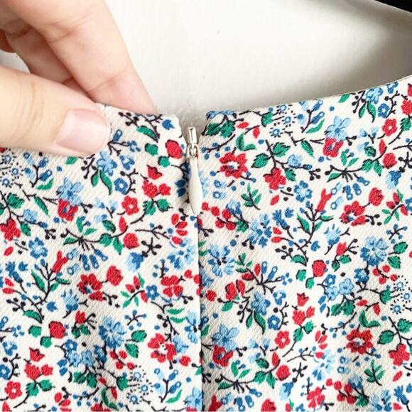 Notes Du Nord Naya Ruched Front Dress Flower Symphony NWT Asymmetrical Hem 8 - Picture 14 of 16